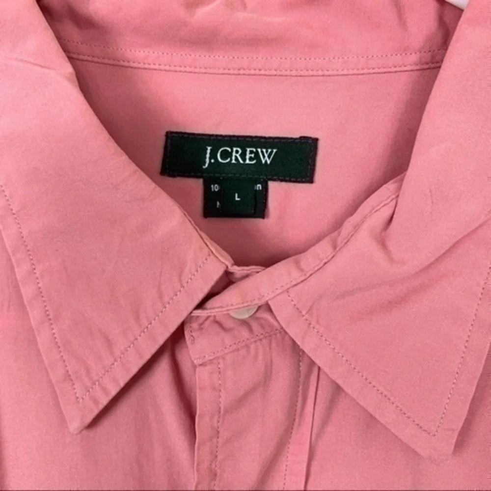 J.Crew Men’s shirt Red casual buttons down sz L